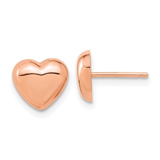Gold Heart Post Earrings