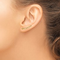 14K Polished Infinity Ear Climber Earrings view 4