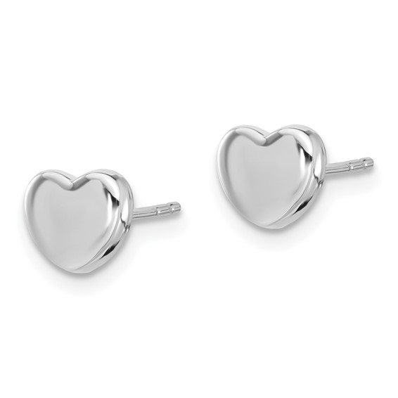 Gold Heart Post Earrings