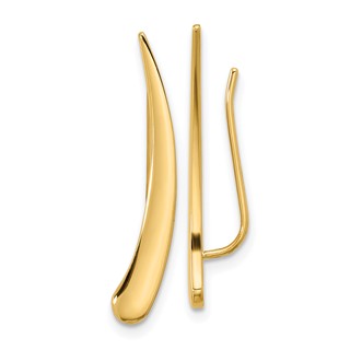 Gold Curved Ear Climbers