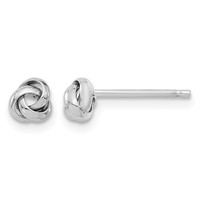 14K White Gold 5mm Polished Love Knot Post Earrings view 1