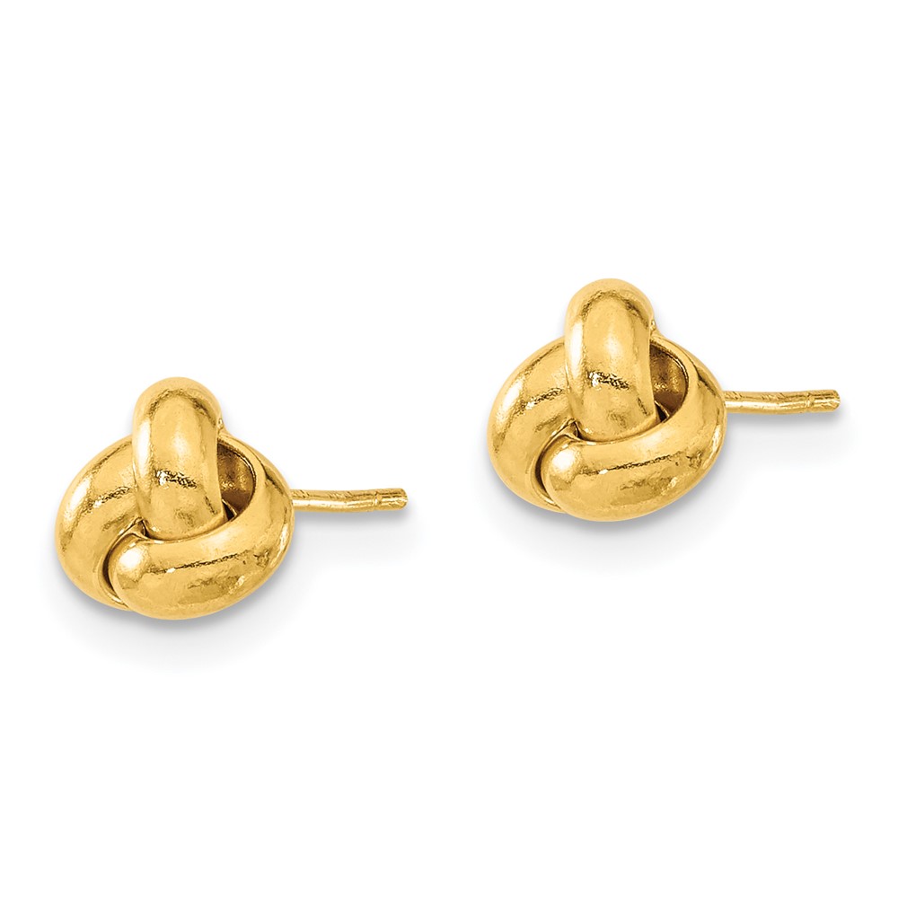 14k Gold Polished Love Knot Post Earrings (TL1045)