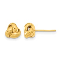 14K 7mm Yellow Gold Polished Love Knot Post Earrings view 1