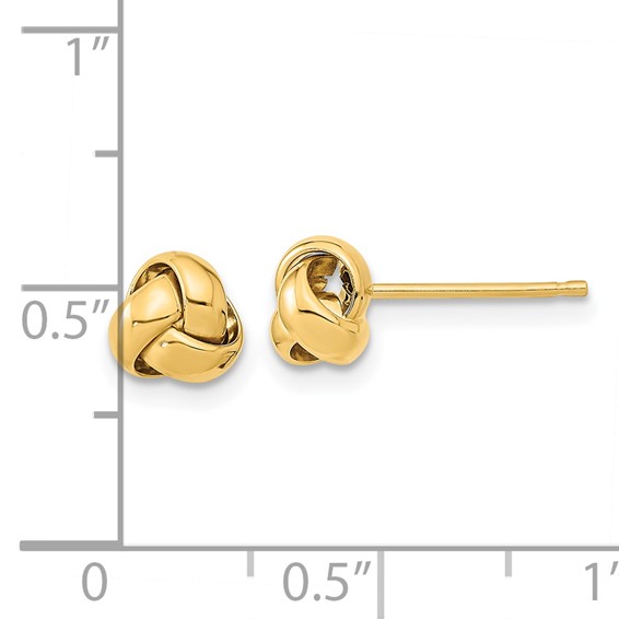 Gold Love Knot Post Earrings