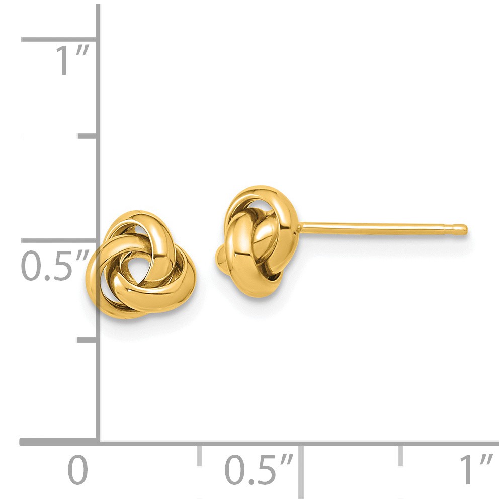 14K Polished Love Knot Post Earrings (TL1047)