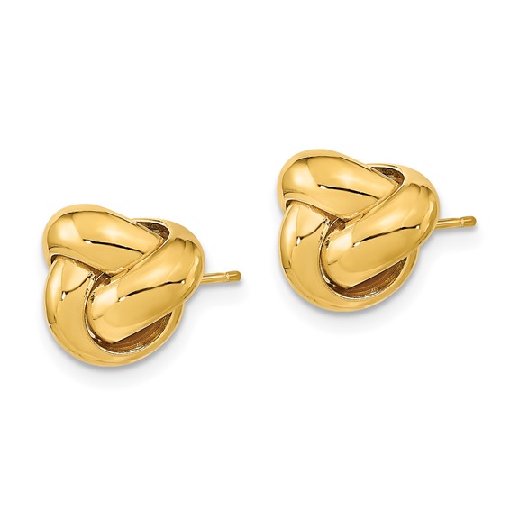 Gold Love Knot Post Earrings