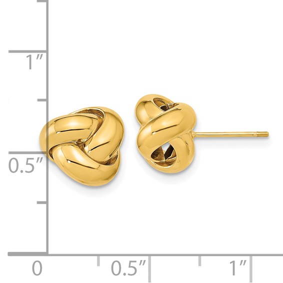 Gold Love Knot Post Earrings