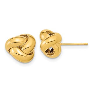 Gold Love Knot Post Earrings