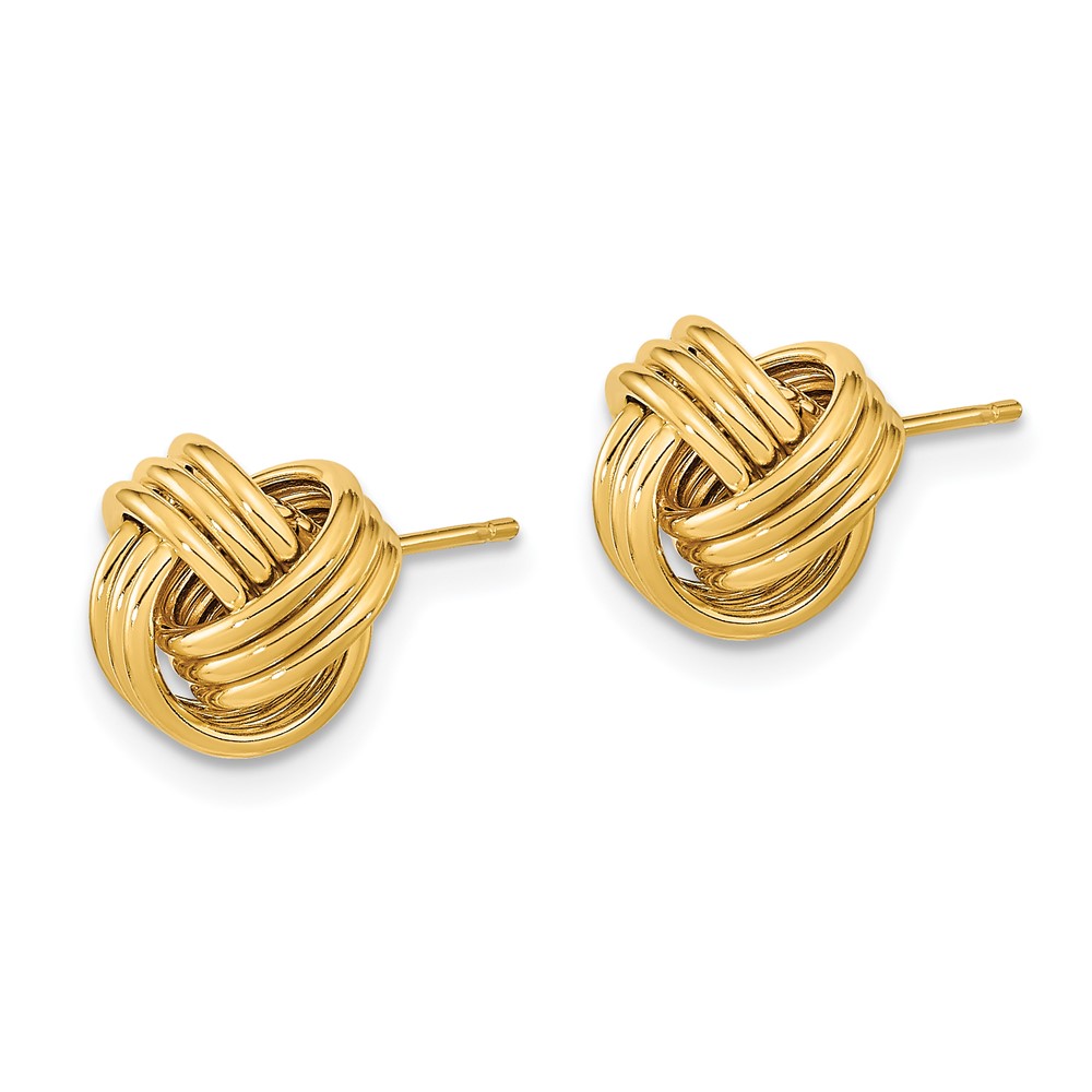 14k Polished Triple Love Knot Post Earrings (TL1050)