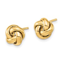 14K 9mm Polished Love Knot Post Earrings view 2