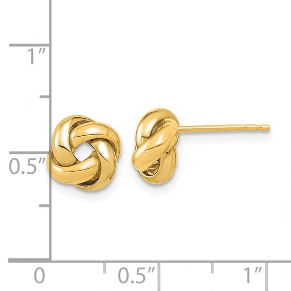 Gold Love Knot Post Earrings