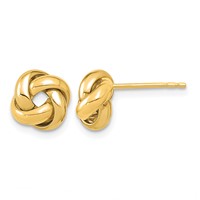 14K 9mm Polished Love Knot Post Earrings view 1
