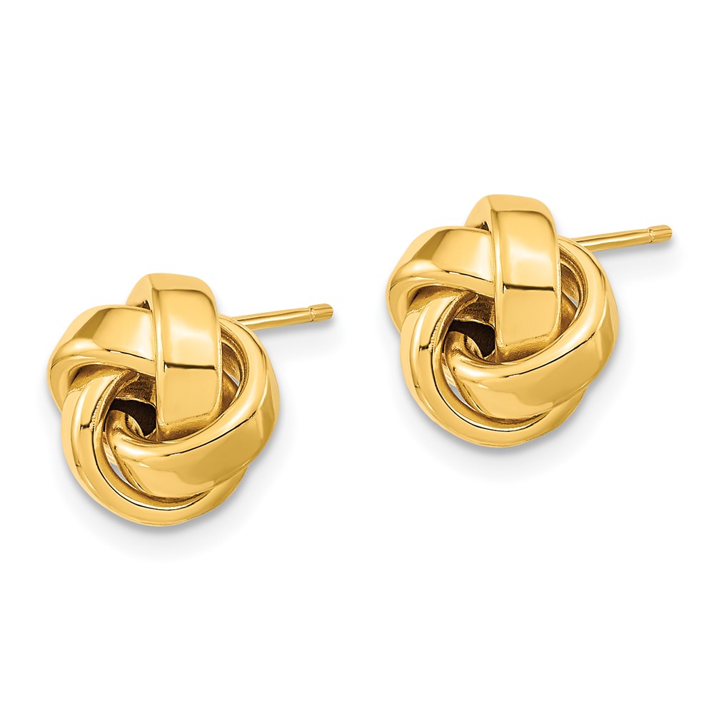 14k Polished Love Knot Post Earrings (TL1057)