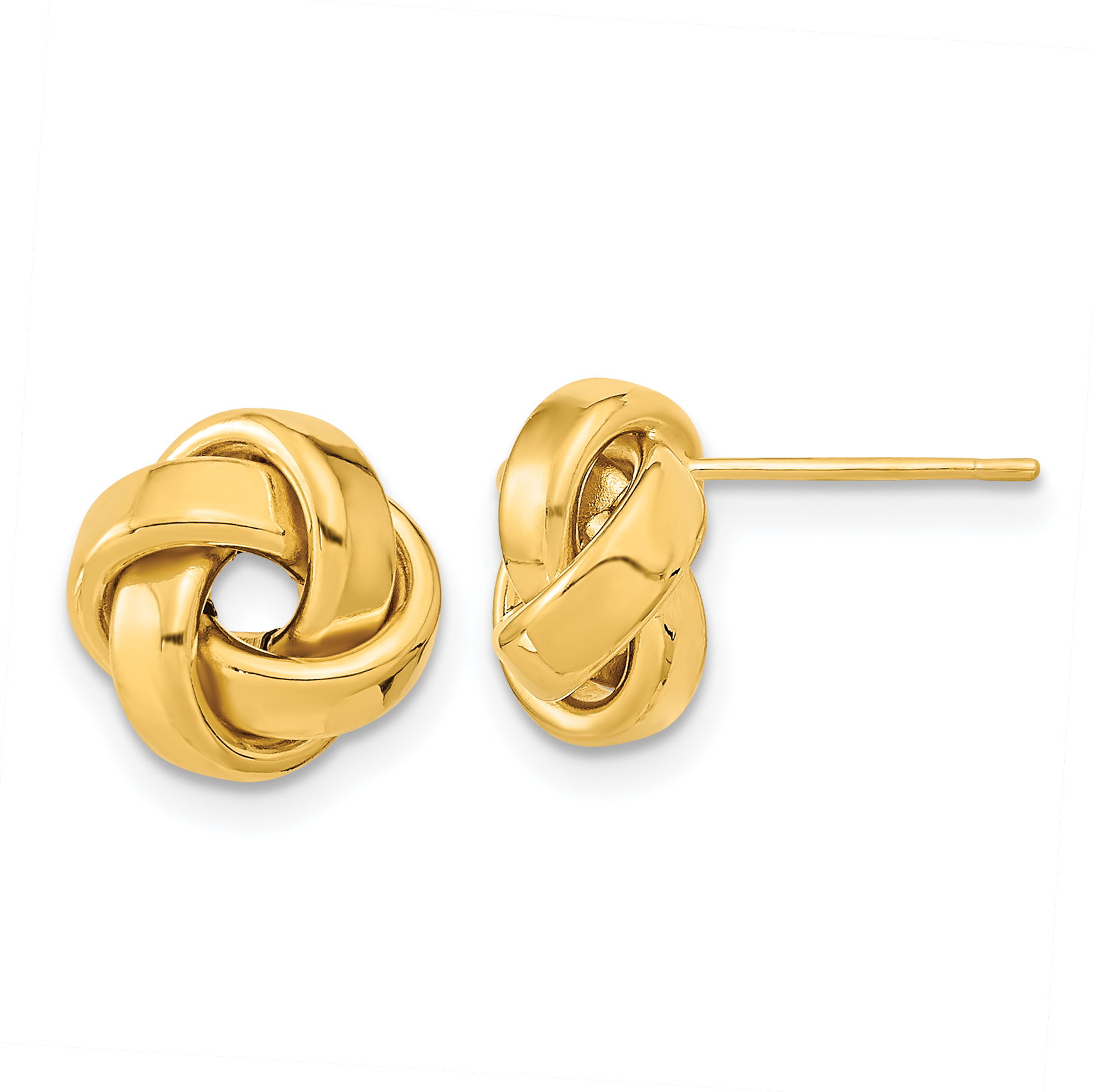 14k Polished Love Knot Post Earrings (TL1057)