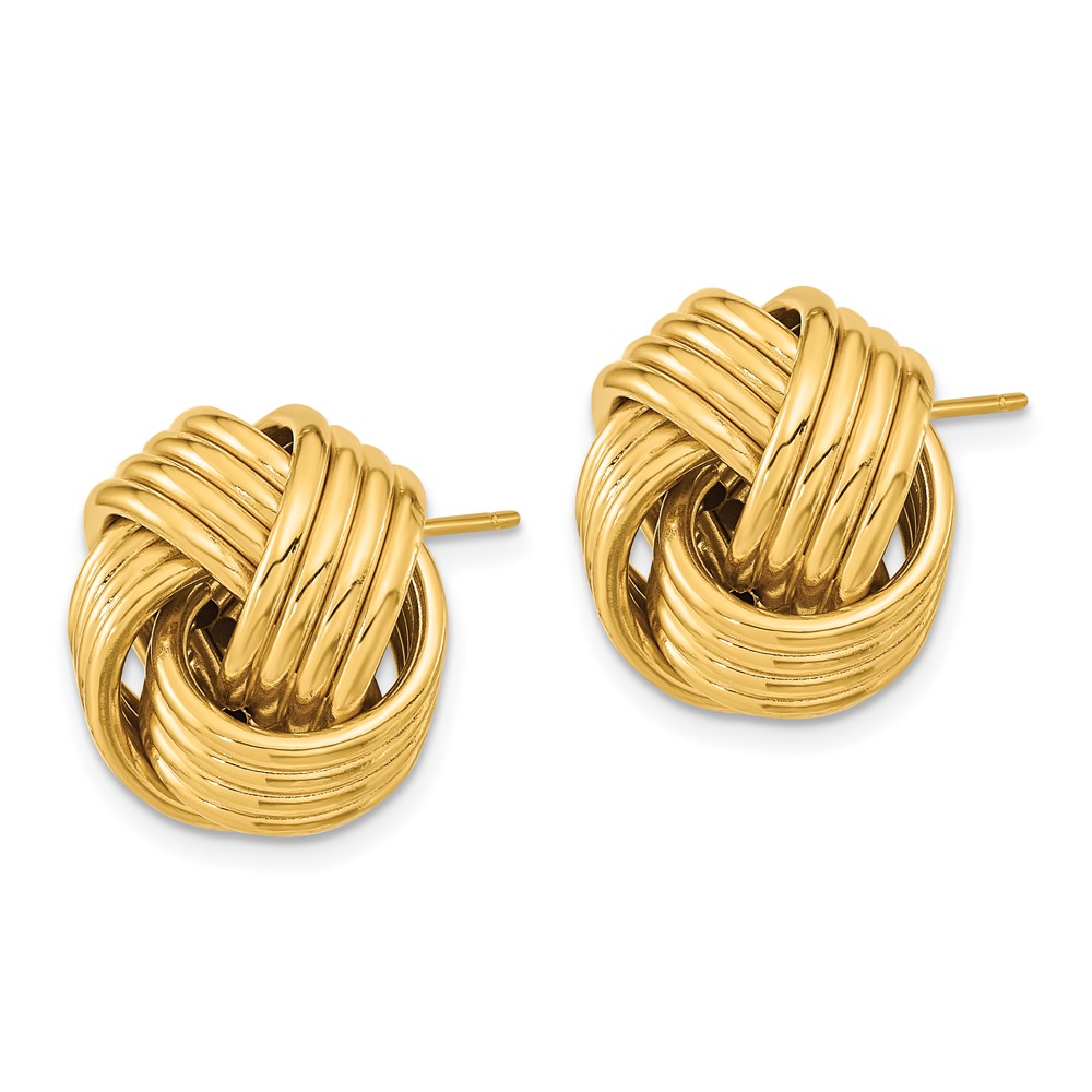 14k Polished Love Knot Post Earrings (TL1064)