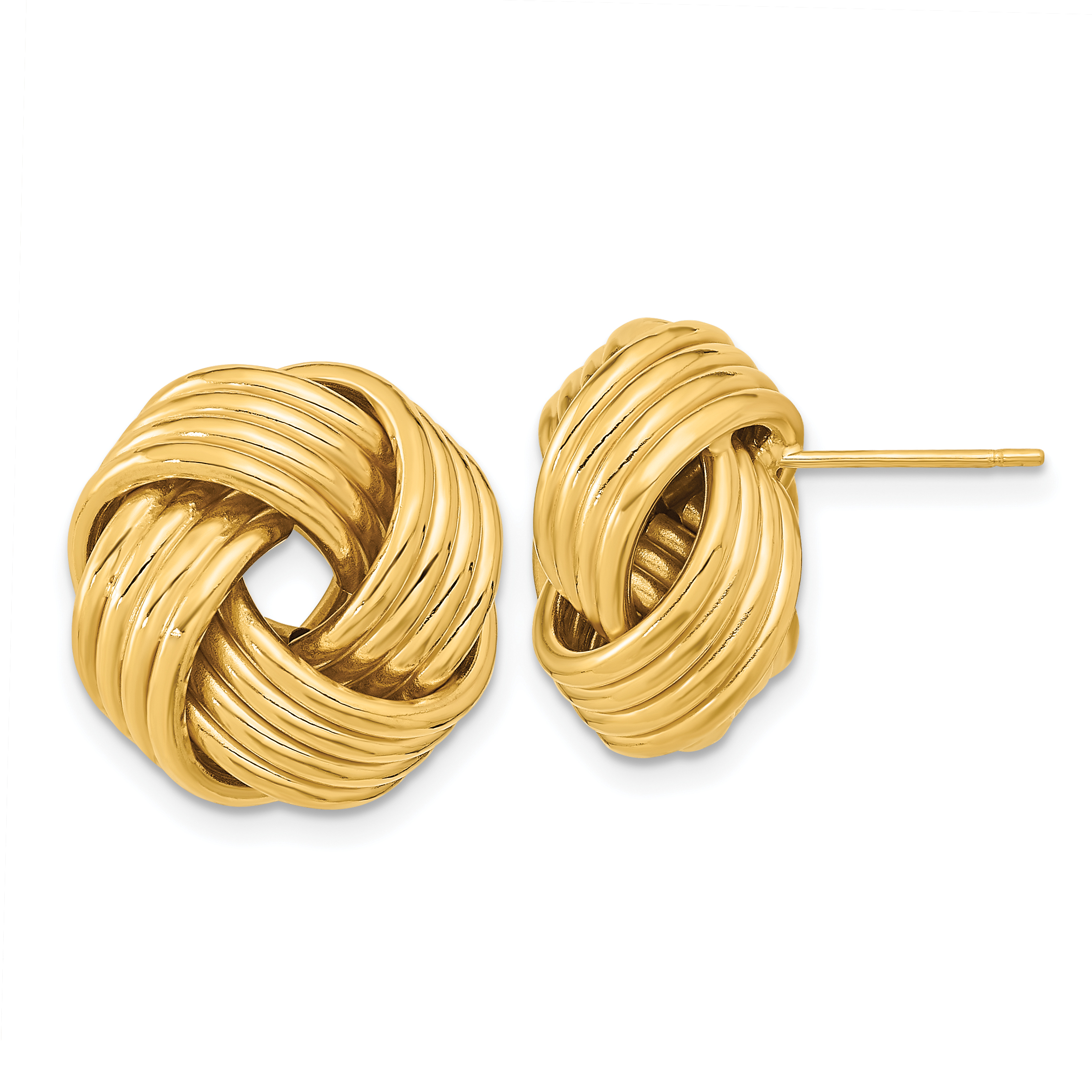 14k Polished Love Knot Post Earrings (TL1064)