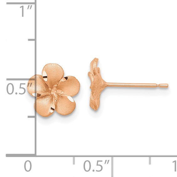 Gold Flower Post Earrings