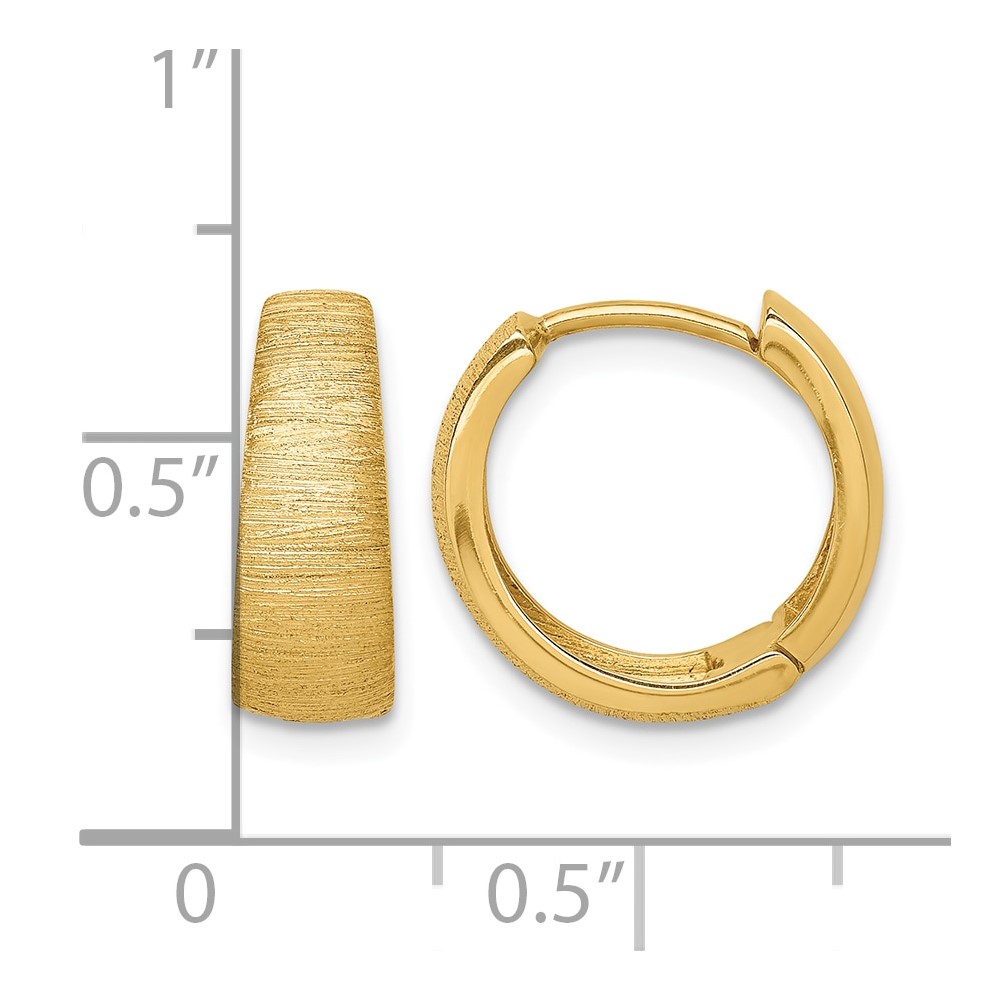 14K Textured Hoop Earrings (TL1130)