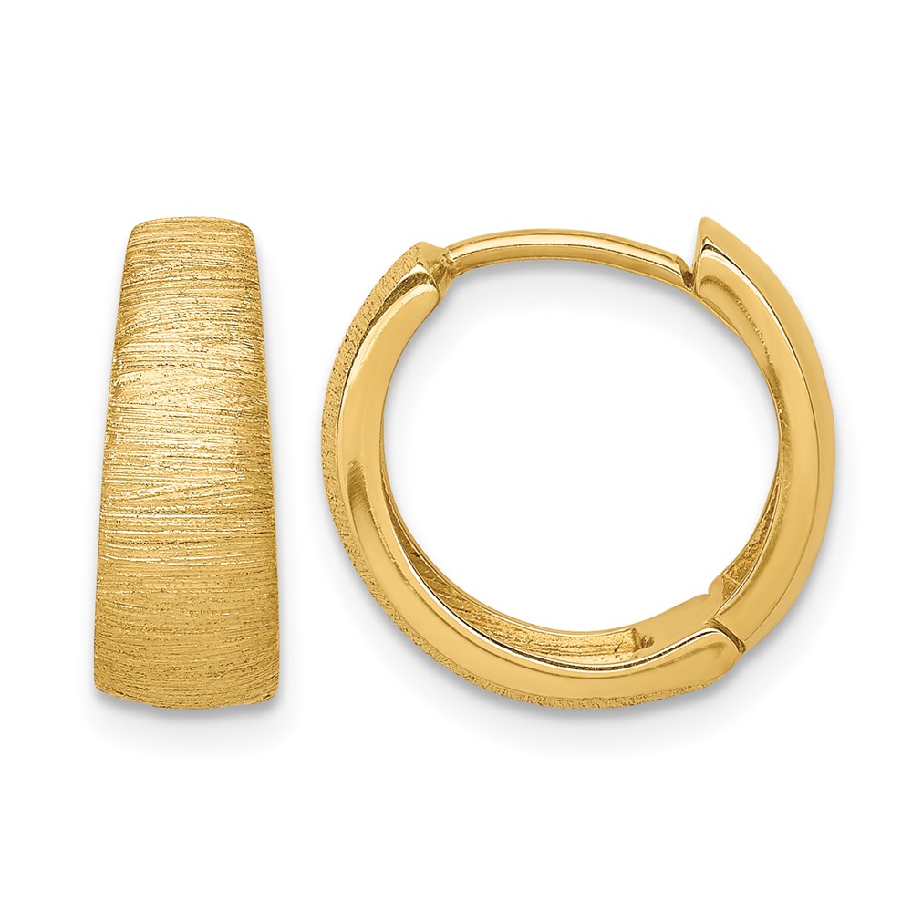 14K Textured Hoop Earrings (TL1130)