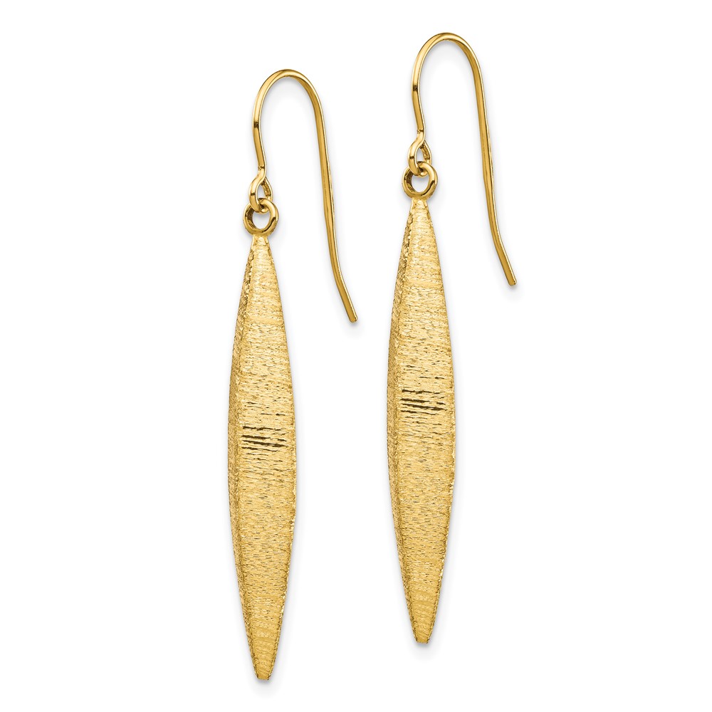 14k Brushed Dangle Earrings (TL1158)