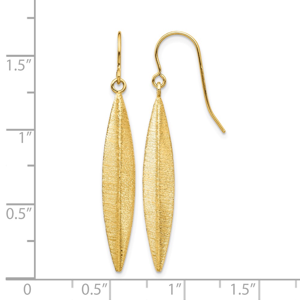 14k Brushed Dangle Earrings (TL1158)