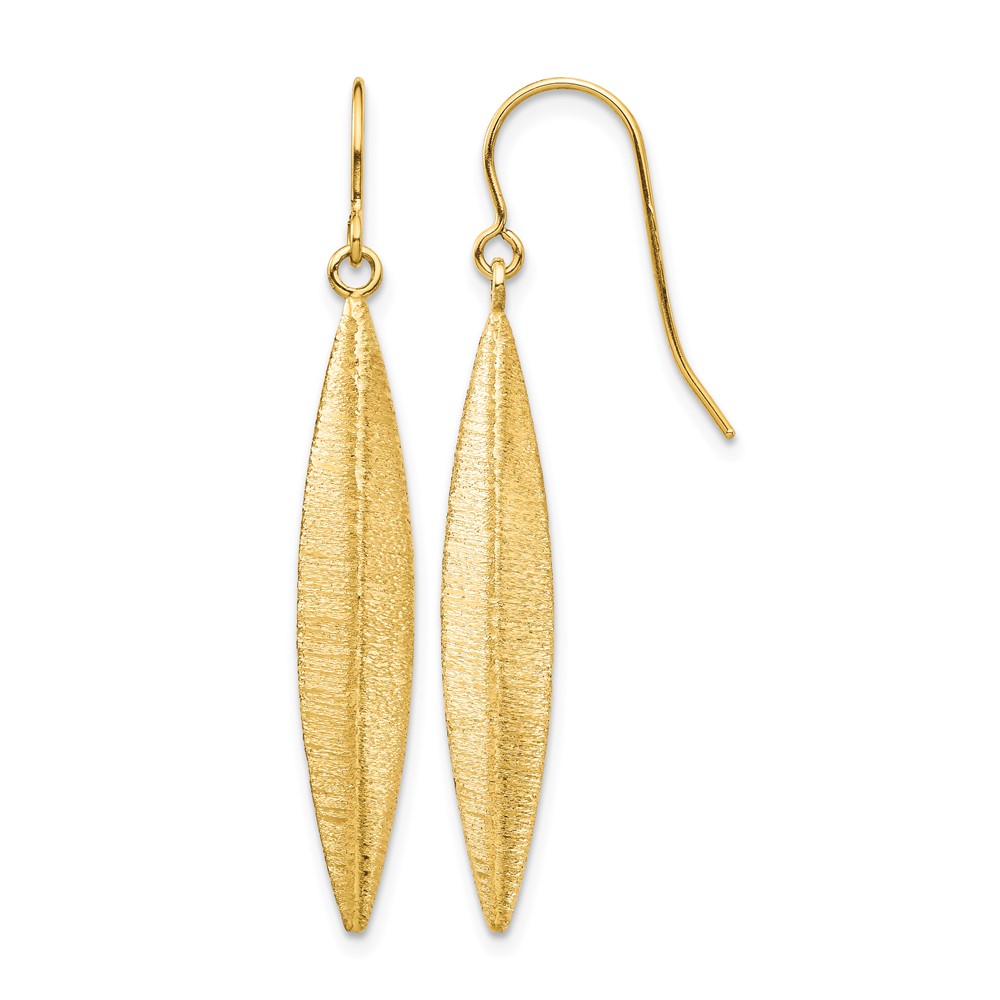 14k Brushed Dangle Earrings (TL1158)