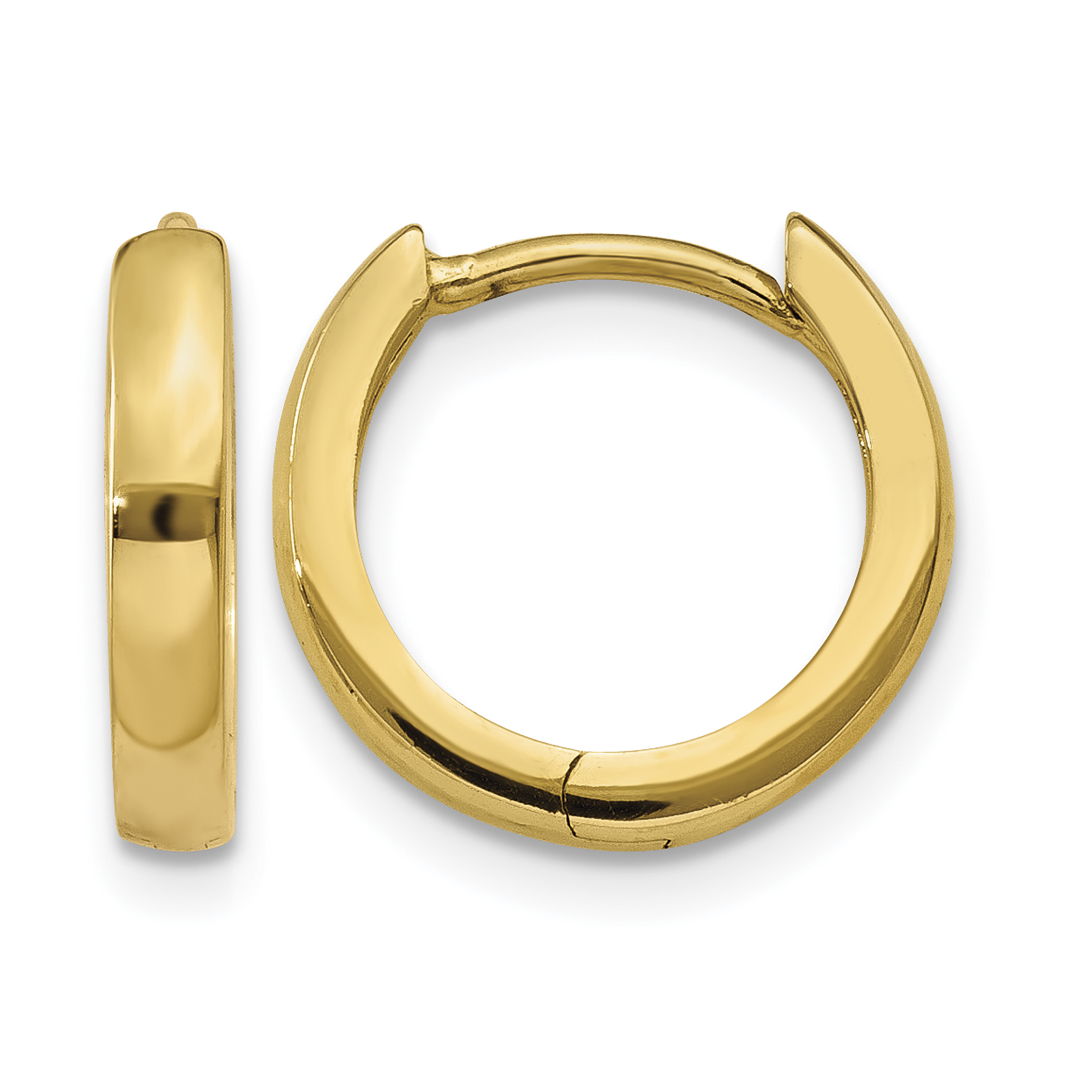 14k 2.25mm Round Hinged Hoop Earrings (TL153)