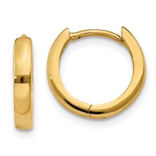 Gold Circle Hinged Hoop Earrings