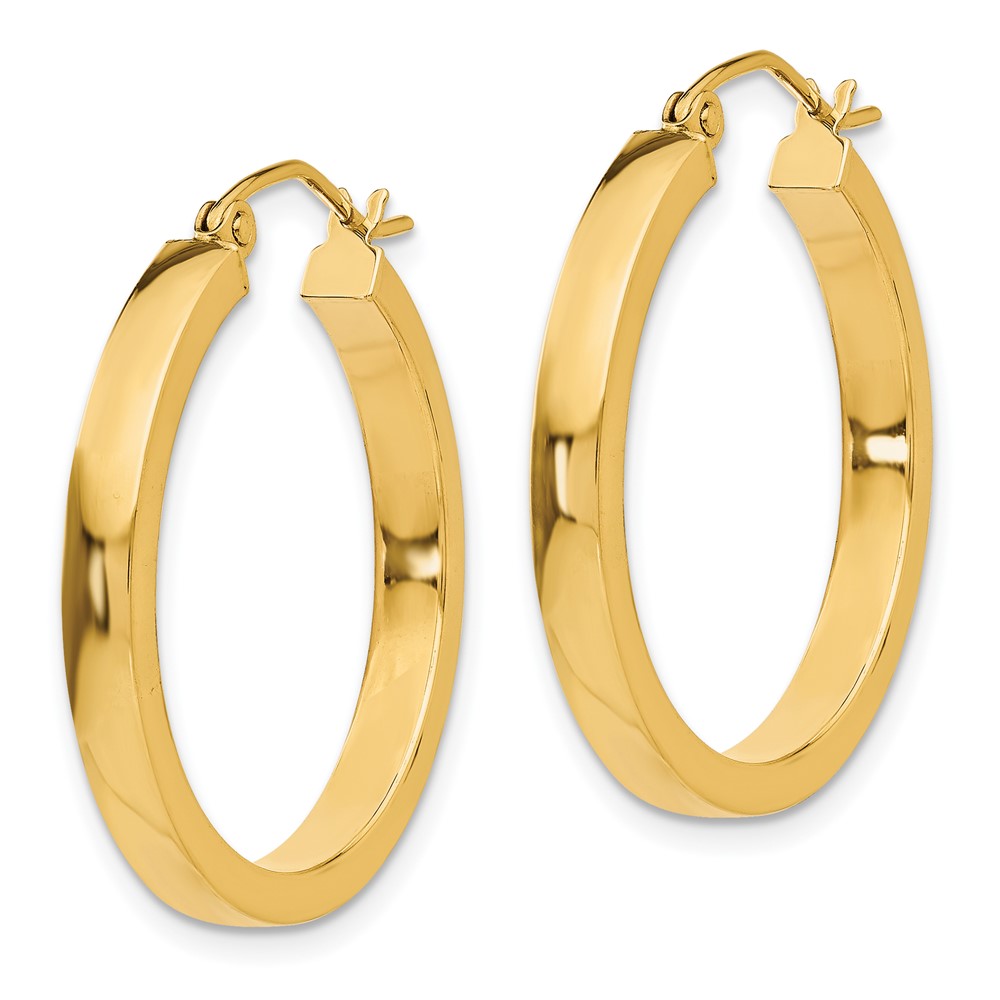14k 2x3mm Square Tube Hoops (TL415)