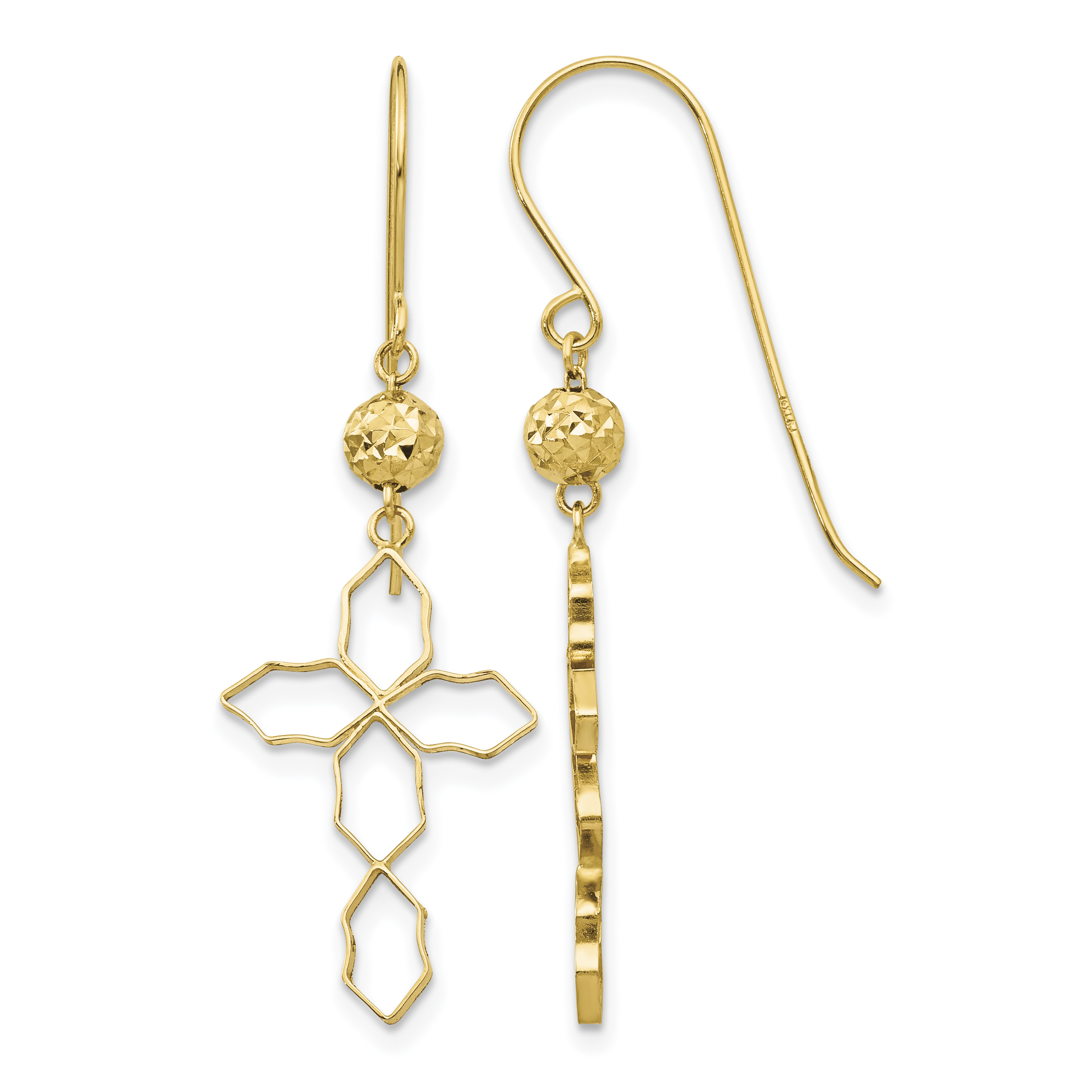 14k Cross Earrings (TL545)