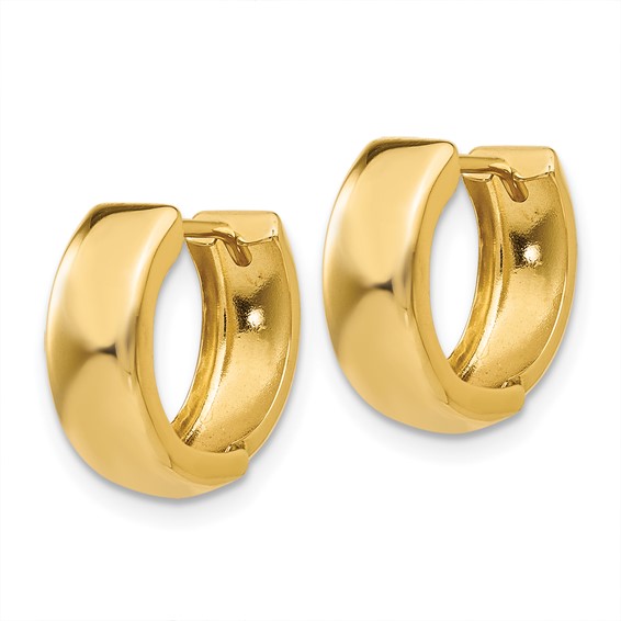 Gold Circle Hinged Hoop Earrings