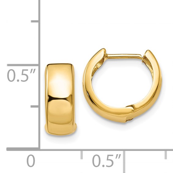 Gold Circle Hinged Hoop Earrings