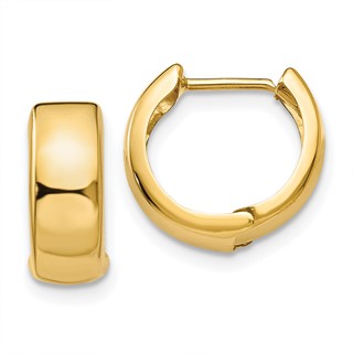 Gold Circle Hinged Hoop Earrings