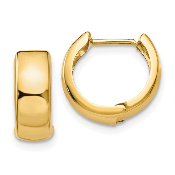 Gold Circle Hinged Hoop Earrings