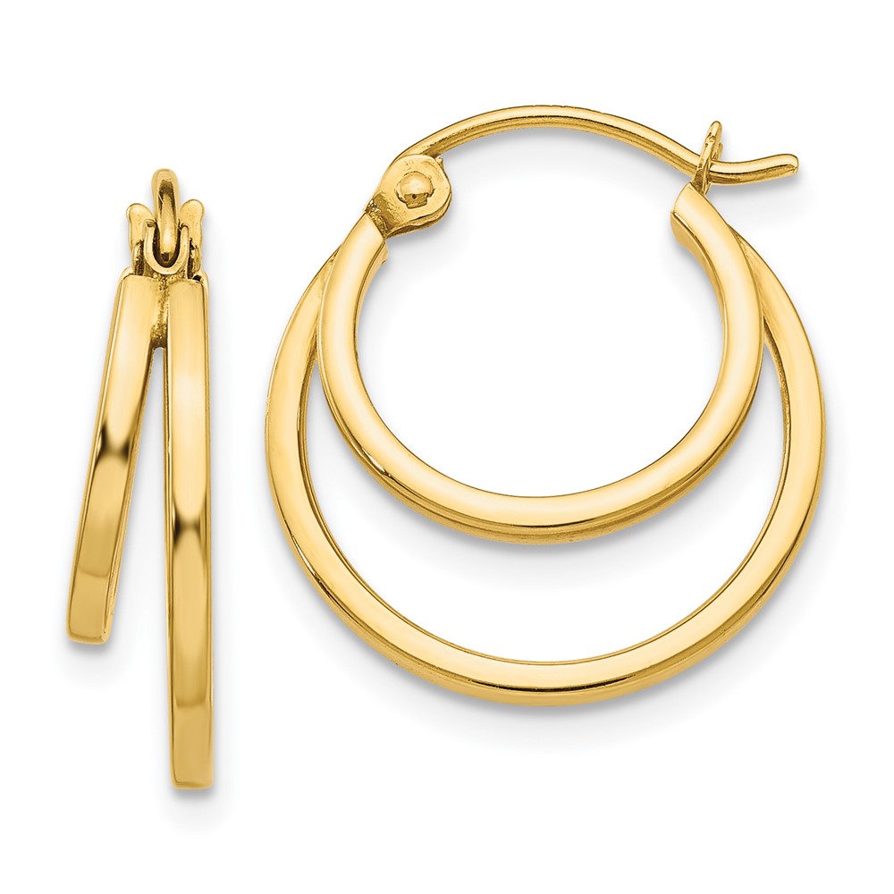 14K Double Hoop Earrings