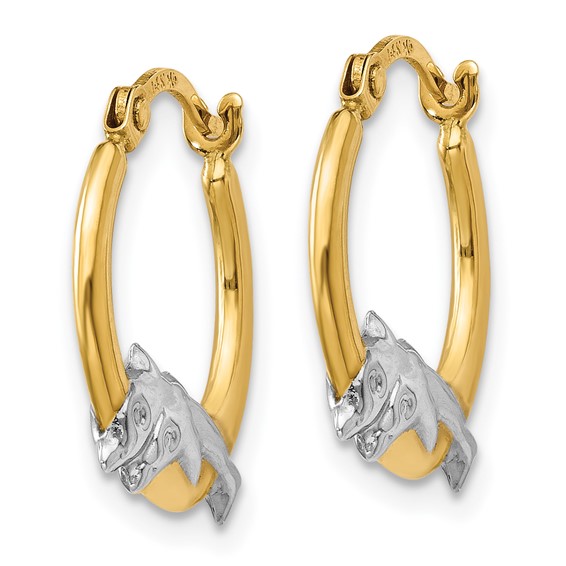 Gold Dolphin Hoop Earrings