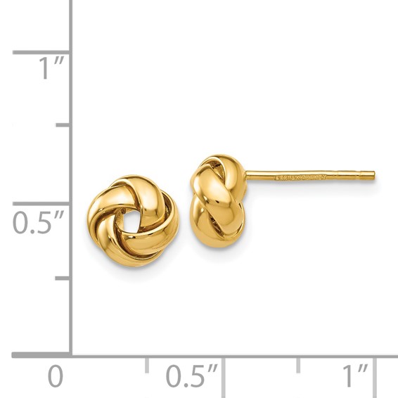 Gold Love Knot Post Earrings