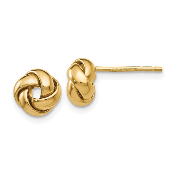 Gold Love Knot Post Earrings