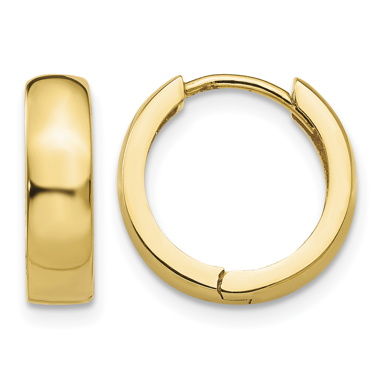 14k Round Hinged Hoop Earrings (TM609)