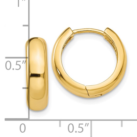 Gold Circle Hinged Hoop Earrings