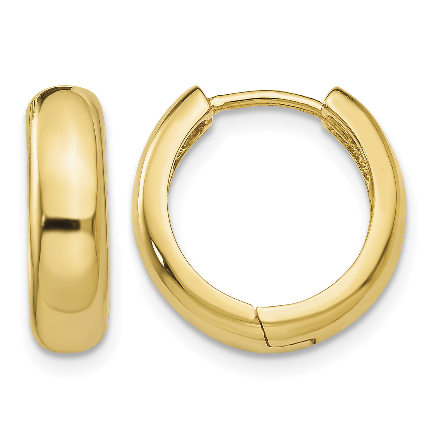 14k Round Hinged Hoop Earrings (TM610)