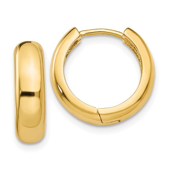 Gold Circle Hinged Hoop Earrings