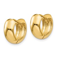 14K Yellow Gold Hinged Hoop Earrings view 2