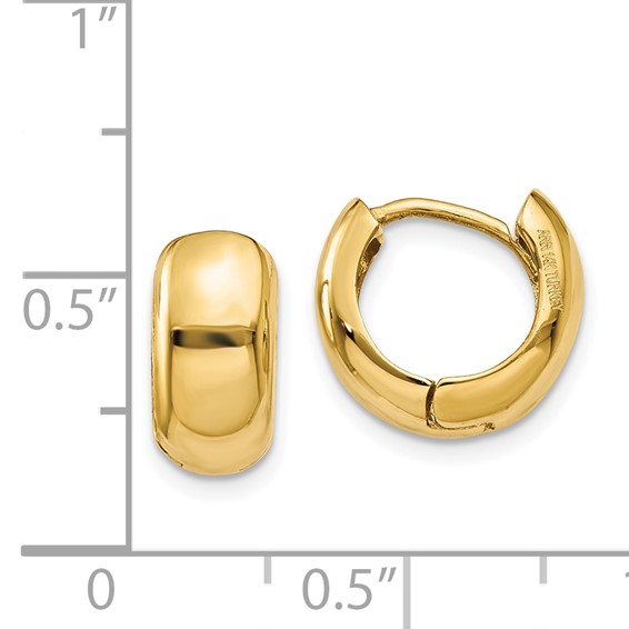 14K Hinged Hoop Earrings