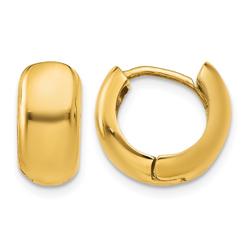 14K Yellow Gold Hinged Hoop Earrings