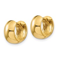 14K Round Hinged Hoop Earrings view 2