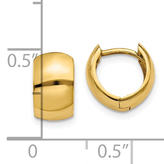 Gold Circle Hinged Hoop Earrings