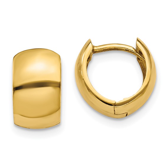 Gold Circle Hinged Hoop Earrings