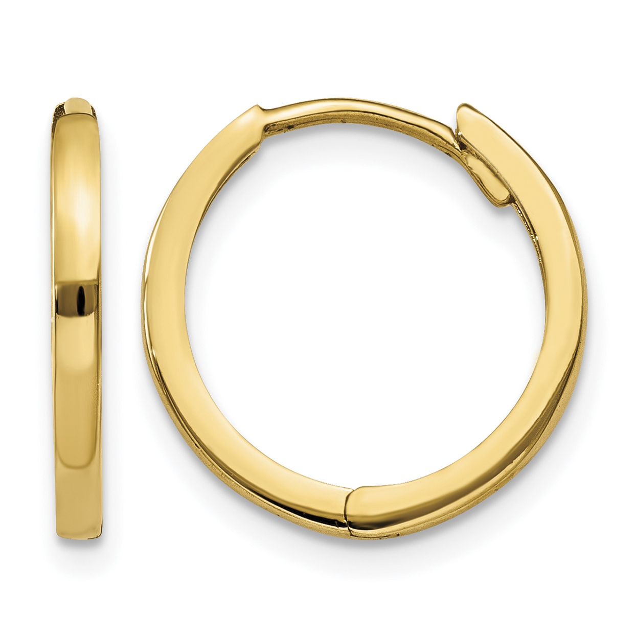 14k Round Hinged Hoop Earrings (TM615)