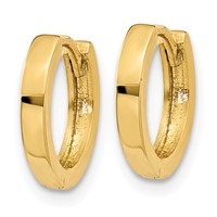 14K Round Hinged Hoop Earrings view 2